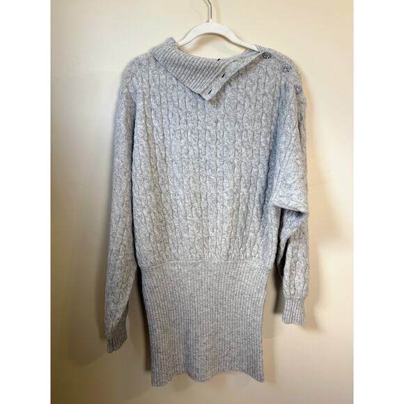 NEW NWT Retrofete Waverly Sweater Dress Stone Gray Size Medium - Picture 3 of 11